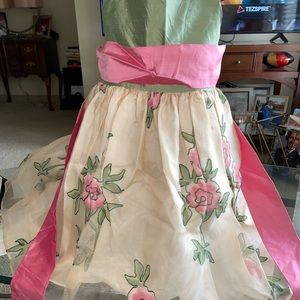 Susanne Lively hand painted silk dress